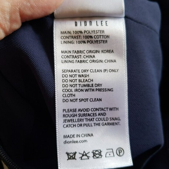 NEW Dion Lee Pinstripe Jumpsuit Navy Blue White Strips Side Cutouts - Picture 8 of 14